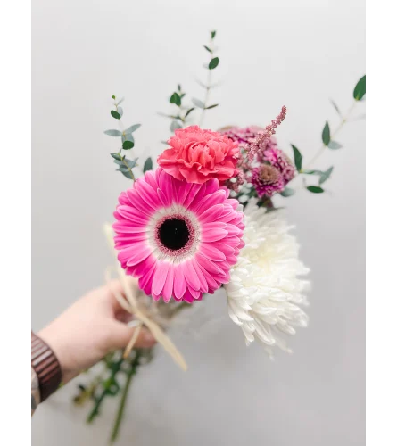 Sweet Pink Posy Mini Handtied Bouqet